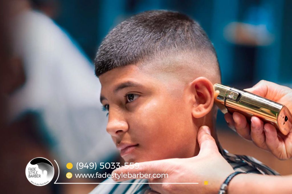 Close-up of a well-maintained skin fade haircut showing sharp, clean lines.